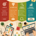 Illustration de l'agilité à travers la méthode scrum avec des éléments graphiques modernes