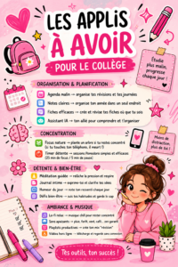 Image d'un collégien utilisant une tablette pour étudier avec des applications éducatives.