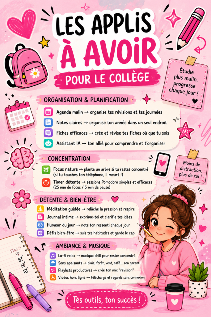 Image d'un collégien utilisant une tablette pour étudier avec des applications éducatives.