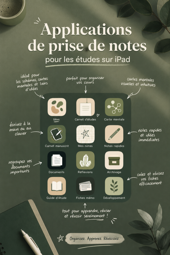 Femme prenant des notes sur iPad avec une application moderne