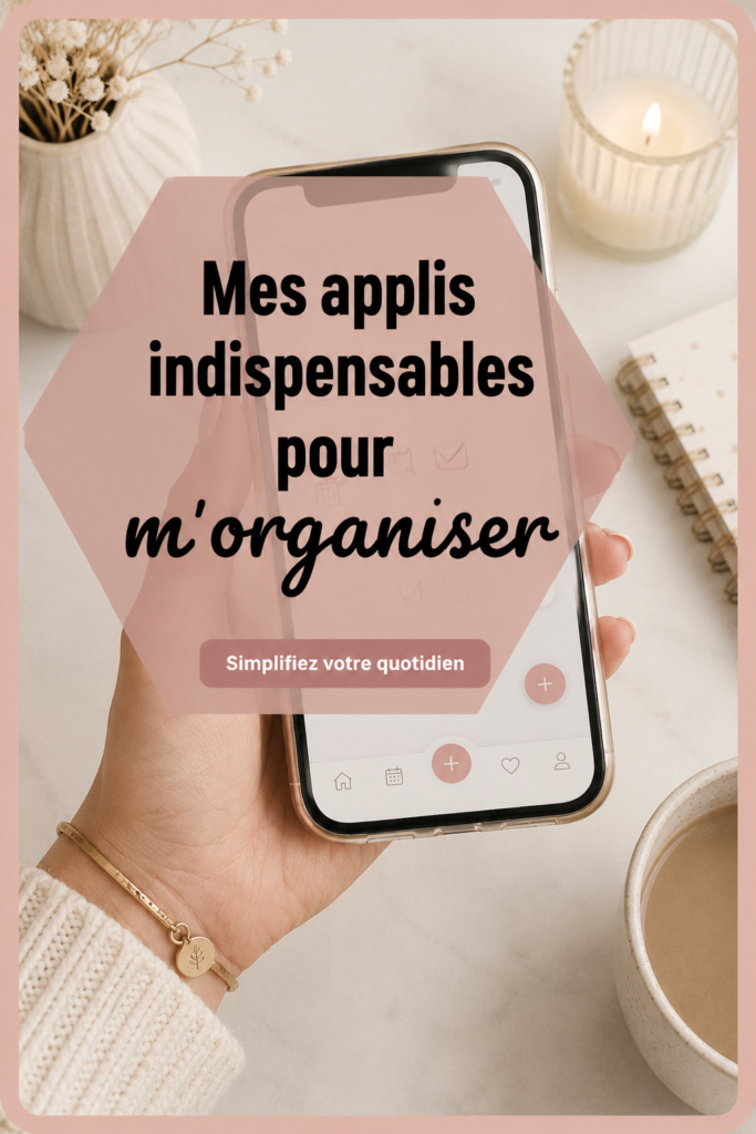 Femme utilisant une appli d'organisation sur son téléphone