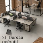 Bureau opérationnel de Quadrifoglio alliant design moderne et praticité.