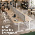 Image d'un espace de travail aménagé avec des meubles IKEA pour les professionnels