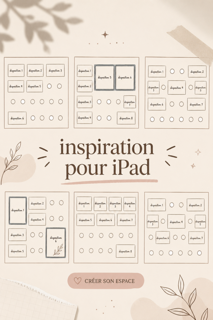 Exemple d'un iPad personnalisé avec une esthétique moderne et fonctionnelle.