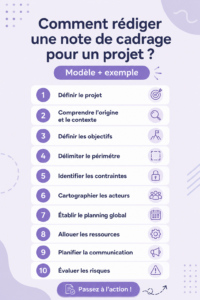 Exemple de note de cadrage pour un projet de gestion