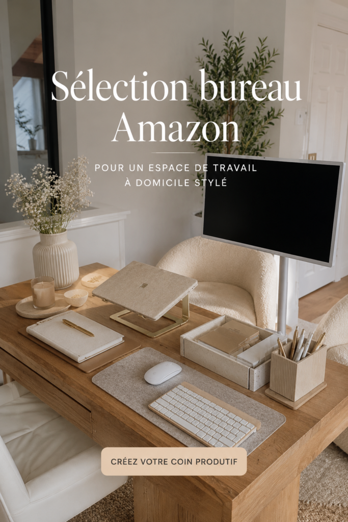Accesseurs stylés pour un bureau à domicile sur Amazon.