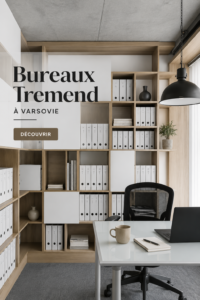 Aménagement moderne d'un bureau à Varsovie, alliant esthétique et fonctionnalité