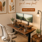 Bureau ergonomique moderne et confortablement aménagé