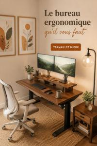 Bureau ergonomique moderne et confortablement aménagé