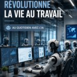 Femme utilisant un professionnel outil AI pour optimiser son travail