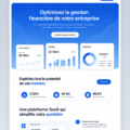 Exemple de design moderne pour une page d'accueil SaaS avec des éléments visuels attrayants.