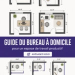 Un bureau à domicile lumineux et bien aménagé avec un décor inspirant.