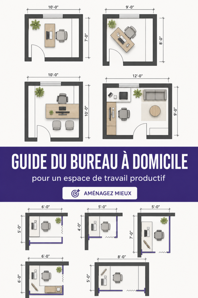 Un bureau à domicile lumineux et bien aménagé avec un décor inspirant.