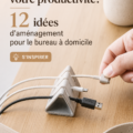 Bureau à domicile moderne et bien organisé avec des éléments de design inspirants