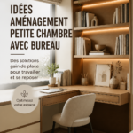 Aménagement d'une petite chambre avec un bureau intégré pour une meilleure fonctionnalité