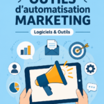 Femme utilisant un ordinateur pour gérer des outils de marketing automation.