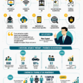 Illustration de tendances technologiques modernes avec des éléments innovants.