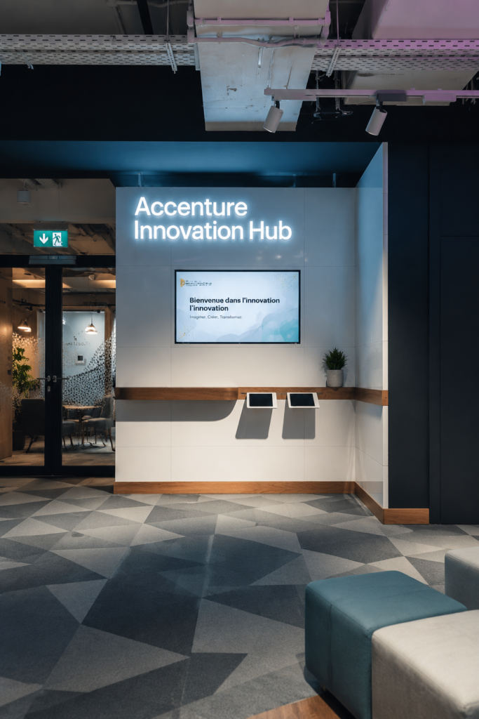 L'Accenture Innovation Hub, un espace inspirant pour la créativité et l'innovation.
