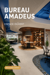Capture d'écran d'Amadeus Office montrant une interface collaborative moderne.