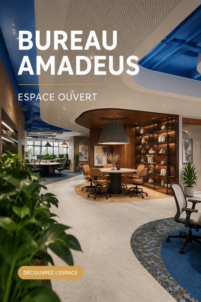 Capture d'écran d'Amadeus Office montrant une interface collaborative moderne.