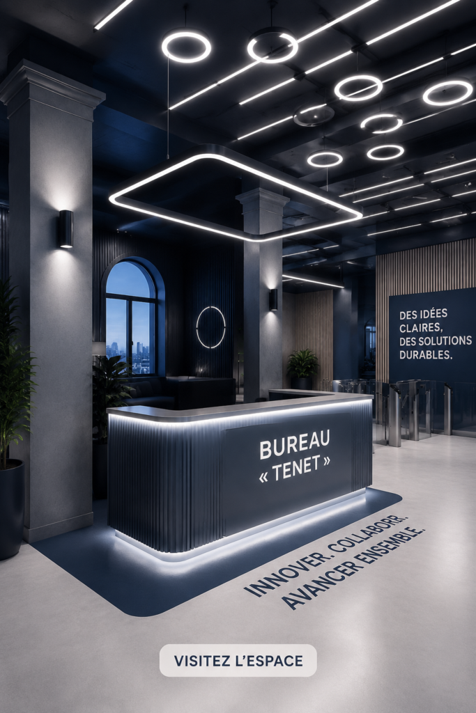 Bureau moderne avec outils Microsoft 365 affichés sur un ordinateur.