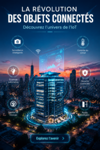 Image d'une maison intelligente avec divers appareils connectés