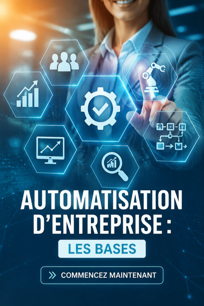 Femme en train de gérer ses tâches professionnelles sur un ordinateur, illustrant l'automatisation des affaires.