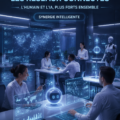 Espace de travail moderne avec technologie intégrée et ambiance lumineuse
