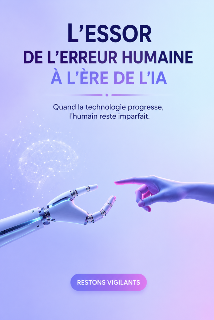 Image illustrant l'impact de l'IA sur les erreurs humaines au travail