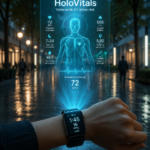 Visuel d'HoloVitals présentant des données de santé en hologramme