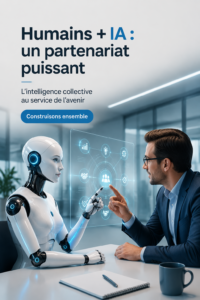 Une femme utilisant une interface d'intelligence artificielle pour ses projets.