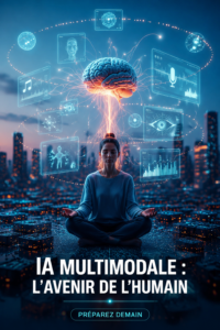 Illustration représentant l'intelligence artificielle multimodale au service de notre futur numérique.