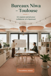 Espace de travail modern à Niwa Toulouse avec un design élégant