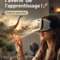 Femme utilisant un ordinateur portable pour apprendre avec des technologies modernes.
