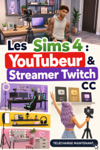 Capture d'écran d'un environnement personnalisé dans The Sims 4 grâce à des CC.