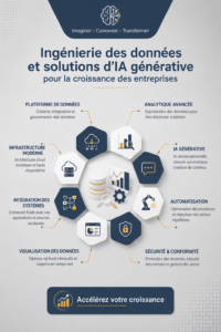 Une femme d'affaires utilisant des outils de data et d'IA pour booster son entreprise.
