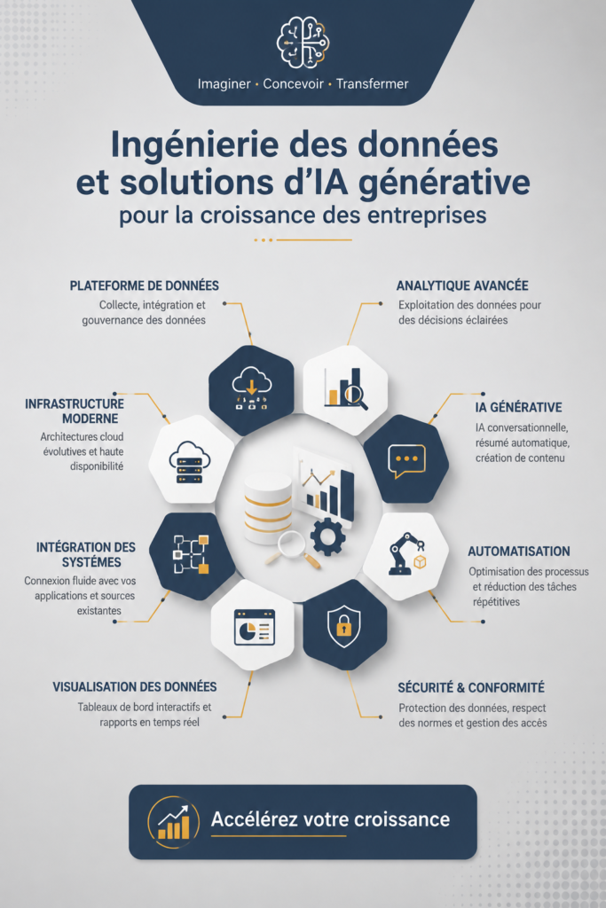 Une femme d'affaires utilisant des outils de data et d'IA pour booster son entreprise.