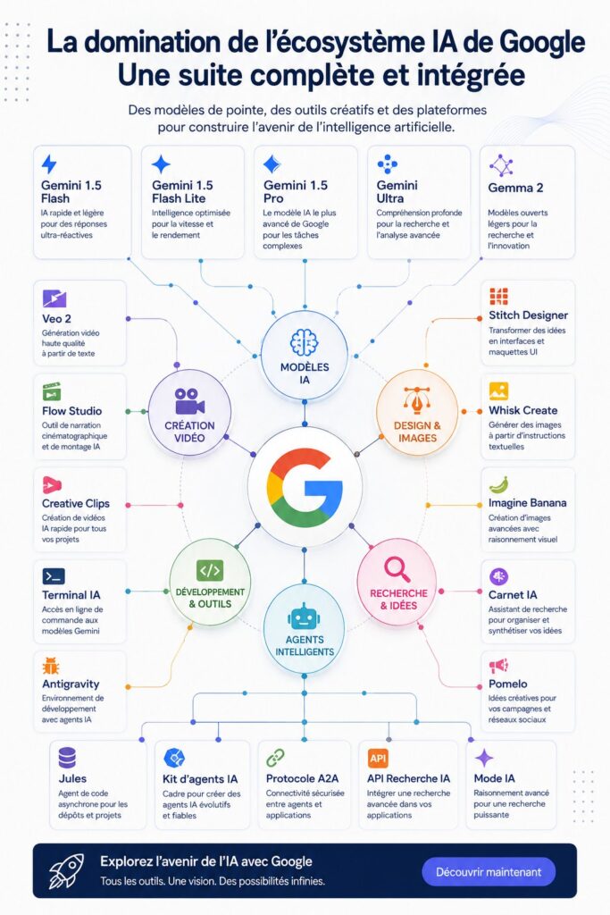 Introduction à l'écosystème IA de Google, révélant son impact sur notre quotidien