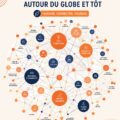 Illustration d'un écosystème entrepreneurial dynamique avec des startups en croissance.