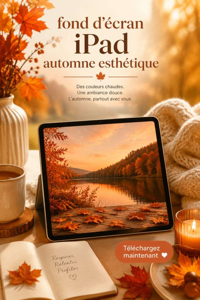 Fonds d'écran automnaux pour iPad avec des couleurs chaudes et esthétiques