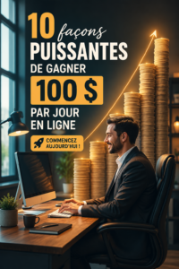 Femme en train de travailler sur son ordinateur pour gagner de l'argent en ligne.