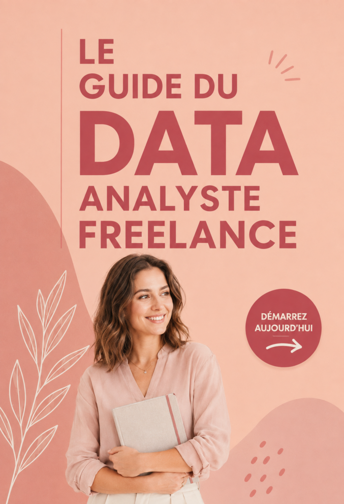 Femme analyste de données freelance travaillant sur un ordinateur portable dans un café.
