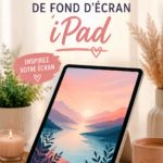 Un iPad avec un fond d'écran inspirant et coloré