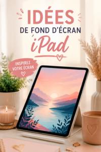 Un iPad avec un fond d'écran inspirant et coloré