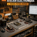 Un bureau moderne bien organisé avec des outils électroniques et un espace de travail éclairé.