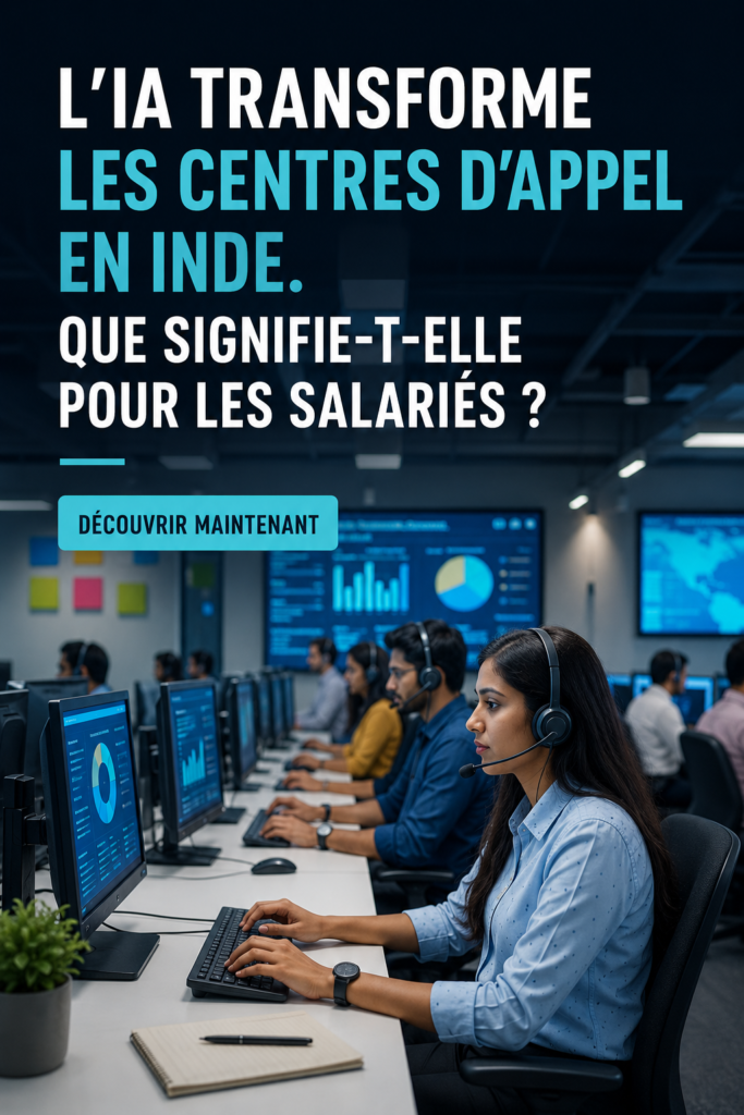 Une employée de centre d'appel utilisant un logiciel d'IA pour améliorer son travail