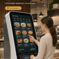 Kiosque de commande alimentaire moderne dans un restaurant
