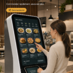 Kiosque de commande alimentaire moderne dans un restaurant