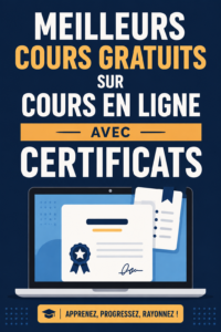 Femme souriante prenant un cours en ligne sur un ordinateur avec des notes à côté