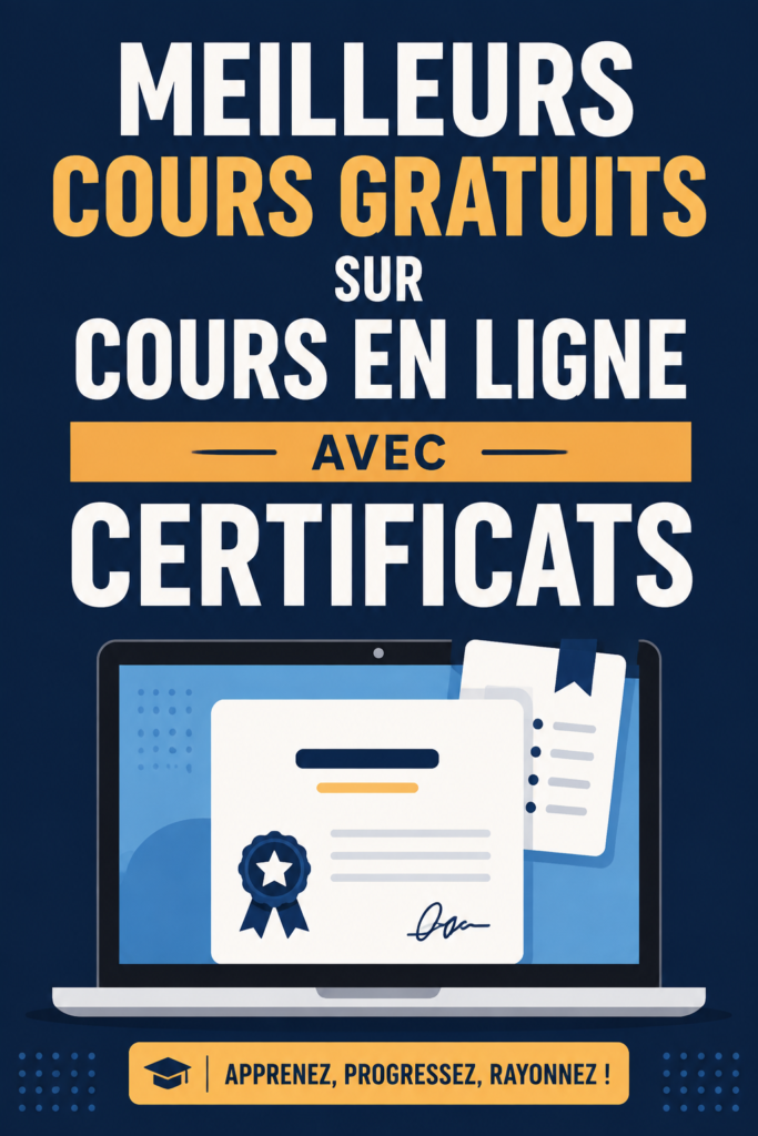 Femme souriante prenant un cours en ligne sur un ordinateur avec des notes à côté